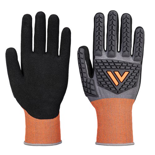 Portwest CT46 CT Cut D18 Nitrile Impact Glove Grey/Black