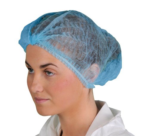 Portwest D100 PP Disposable Mob Cap (PK3000) Blue Headwear D100BLU