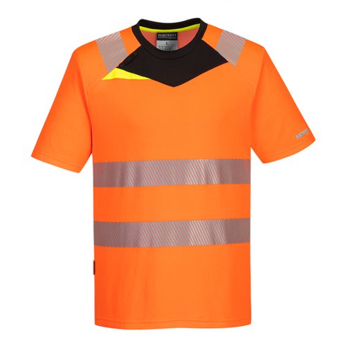 Portwest DX413 DX4 Hi-Vis T-Shirt S/S Orange/Black 5XL