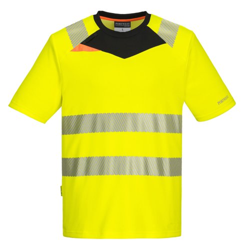 Portwest DX413 DX4 Hi-Vis T-Shirt S/S Yellow/Black 5XL