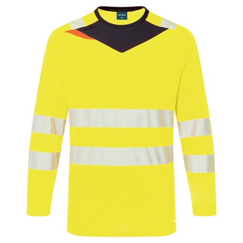 Portwest DX416 DX4 Hi-Vis T-Shirt L/S Yellow/Black 4XL