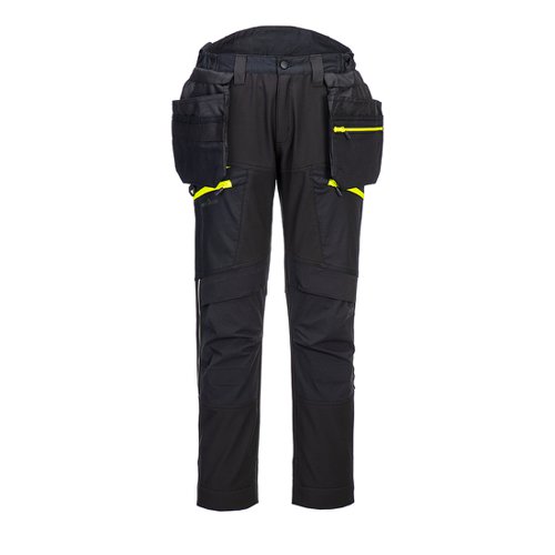 Portwest DX450 DX4 Detachable Holster Pocket Softshell Trousers Black