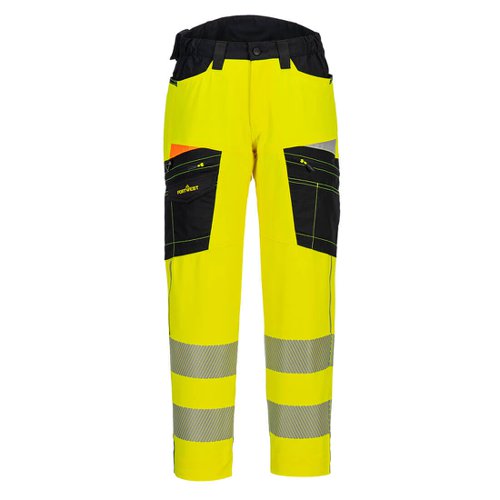 Portwest DX453 DX4 Hi-Vis Service Trousers Yellow/Black 28