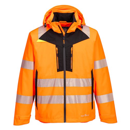 Portwest DX462 DX4 Hi-Vis Rain Jacket Orange 4XL