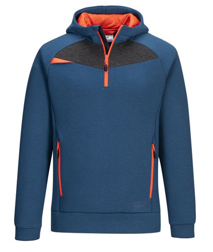 Portwest DX467 DX4 Quarter Zip Hoodie Metro Blue L