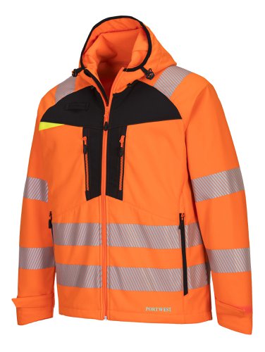 Portwest DX4 Hi Vis Softshell 3L S Orange/Blk | POW35952 | Portwest