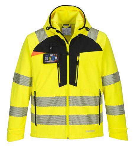 Portwest DX4 Hi Vis Softshell 3L 3XL Yellow/Blk | POW35948 | Portwest