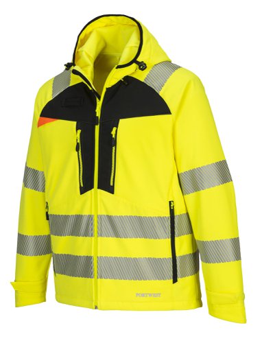 Portwest DX4 Hi Vis Softshell 3L S Yellow/Blk | POW35945 | Portwest