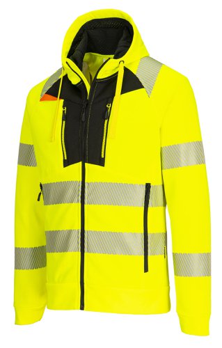 Portwest DX477 DX4 Hi-Vis Funnel Neck Zipped Sweatshirt Yellow/Black XXXL Fleeces, Sweatshirts & Jumpers DX477YBRXXXL