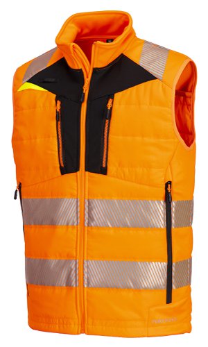 Portwest DX4 Hi Vis Hybrid Baffle Bodywarmer S Orange/Blk