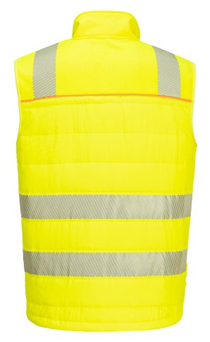 Portwest DX4 Hi Vis Hybrid Baffle Bodywarmer M Yellow/Blk