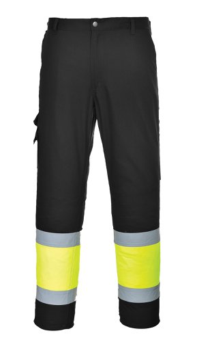 Portwest E049 Hi-Vis Contrast Class 1 Service Trousers Yellow/Black S