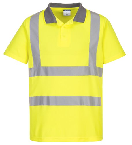 Portwest EC10 Eco Hi-Vis Polo Shirt S/S (6 Pack) Yellow L
