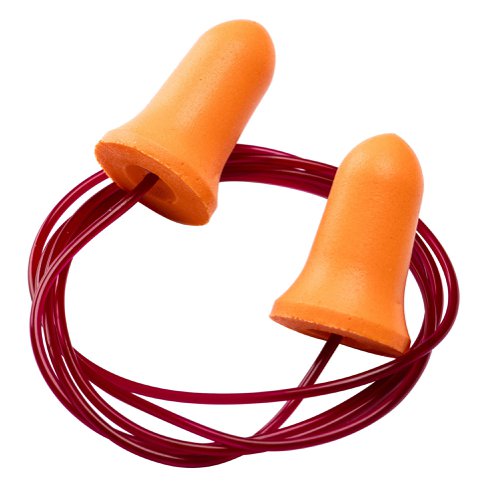 Portwest EP09 Bell Comfort PU Foam Ear Plugs Corded (200 Pairs) Orange