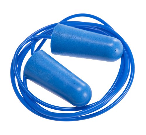 Portwest EP30 Detectable Corded PU Ear Plugs (200 pairs) Blue