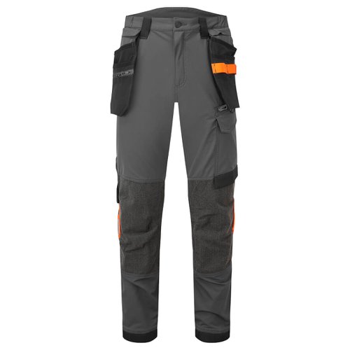 Portwest EV440 EV4 Stretch Detachable Holster Trouser Metal Grey 26