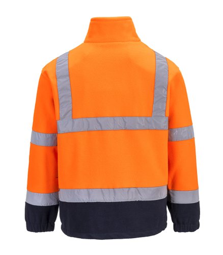 Portwest Hi Vis Contrast Fleece XS Orange/Navy | Portwest