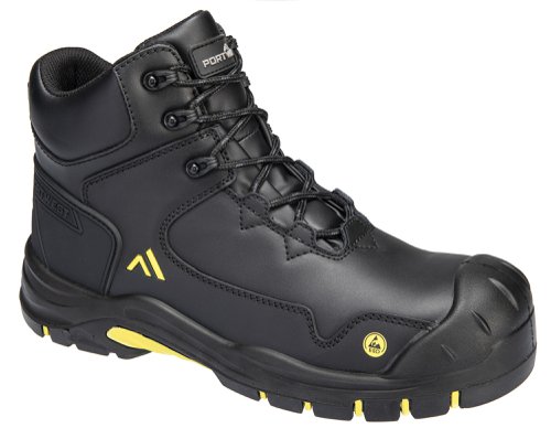 Portwest FC18 Apex Composite Mid Boot S3S ESD HRO SR SC FO Black/Yellow 37