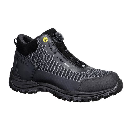Portwest FE04 Girder Composite Mid Boot S3S ESD SR FO Black/Grey 37