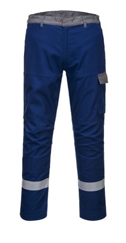 Portwest FR06 Bizflame Industry Two Tone Trousers Royal Blue 30