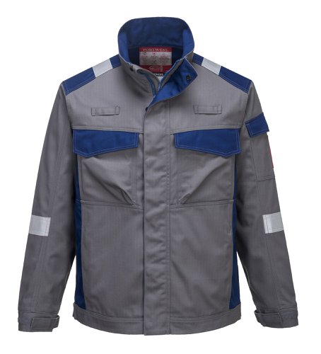 Portwest FR08 Bizflame Industry Two Tone Jacket Grey XXXL
