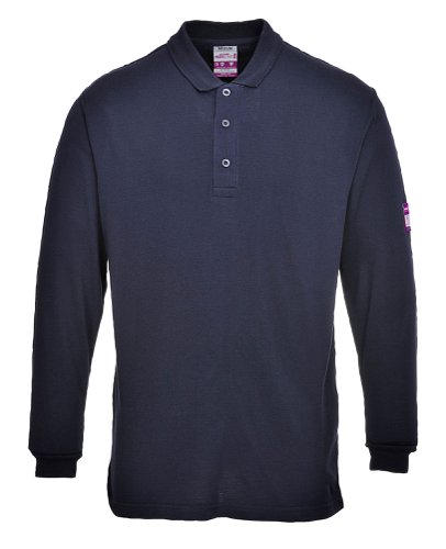 Portwest FR10 Flame Resistant Anti-Static Long Sleeve Polo Shirt