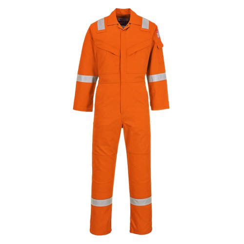 Portwest FR21 Bizflame Work FR Super Lightweight Anti-Static Coverall Orange Tall L