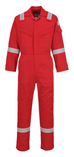 Portwest FR21 Bizflame Work FR Super Lightweight Anti-Static Coverall Red 4XL