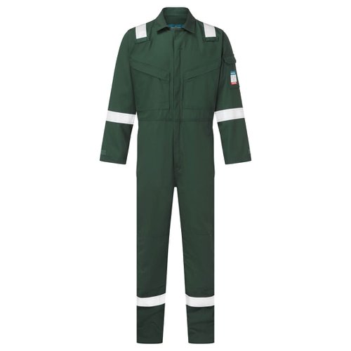 Portwest FR28 Flame Resistant Light Weight Anti-Static Coverall 280g Green 4XL