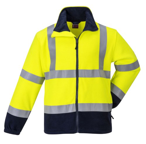Portwest FR31 Flame Resistant Anti-Static Hi-Vis Fleece Yellow L