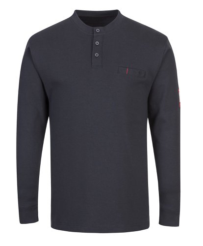 Portwest FR32 Bizflame Knit Antistatic FR Henley Navy L