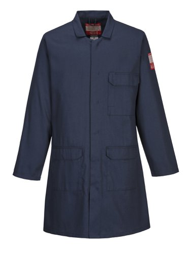 Portwest FR34 FR Standard Coat Navy Overalls, Bibs & Aprons M-FR34