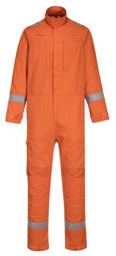 Portwest FR501 Bizflame Work Stretch Panelled Coverall Orange L