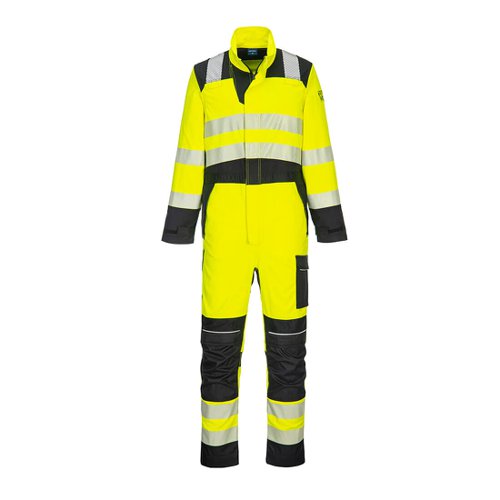 Portwest FR507 PW3 FR Hi-Vis Coverall Yellow/Black L