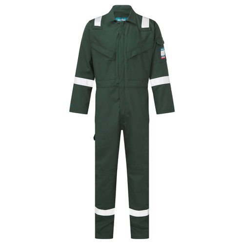 Portwest FR50 Flame Resistant Anti-Static Coverall 350g Green 4XL