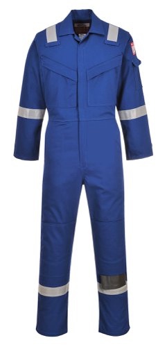 Portwest FR50 Flame Resistant Anti-Static Coverall 350g Royal Blue 4XL