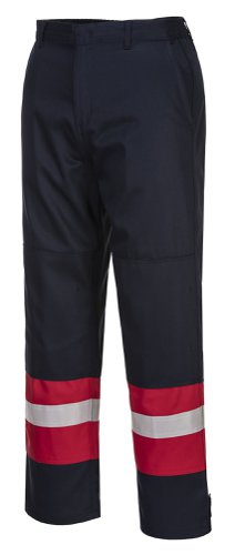 Portwest FR56 Bizflame Work Trousers Navy XXL Trousers & Shorts FR56NARXXL