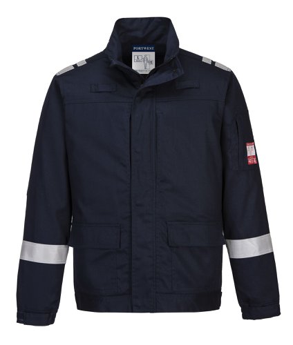 Portwest FR601 Bizflame Work Lightweight Stretch Panelled Jacket Navy L