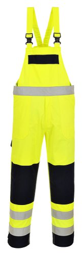 Portwest FR63 Hi-Vis Multi-Norm Bib and Brace Yellow/Navy L