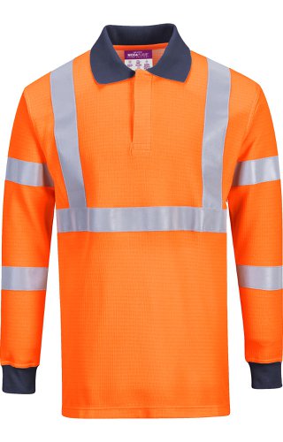 Portwest FR76 Flame Resistant RIS Polo Shirt Orange