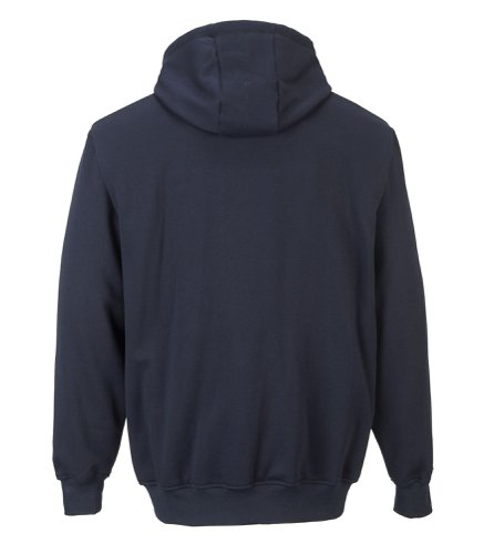 Portwest FR81 FR Zip Front Hooded Sweatshirt Navy L
