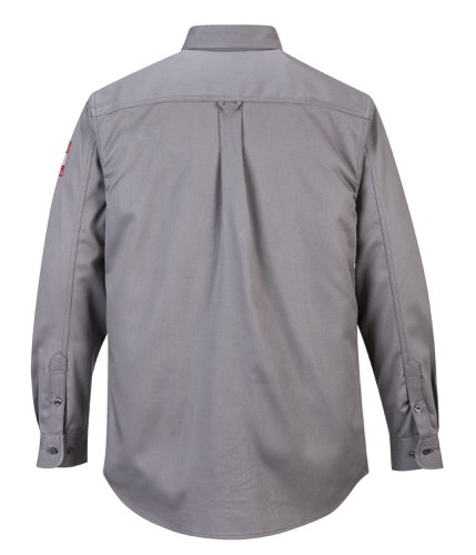 Portwest FR89 Bizflame 88/12 FR Work Shirt Grey XS Shirts & Blouses FR89GRRXS