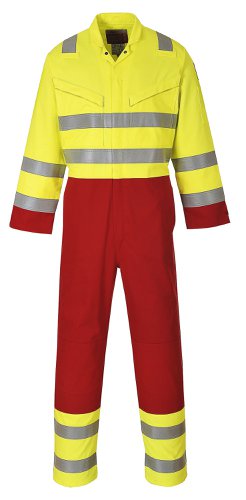 Portwest FR90 Bizflame Work Hi-Vis Coverall Yellow L