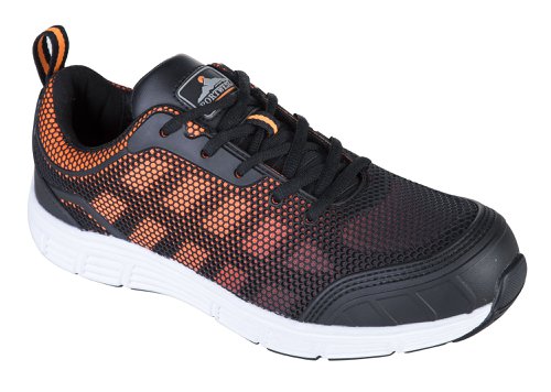 Portwest FT15 Steel Textile Trainer S1P FO SR Black/Orange 39