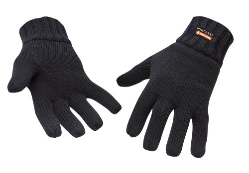 Portwest GL13 Insulated Knit Glove Black