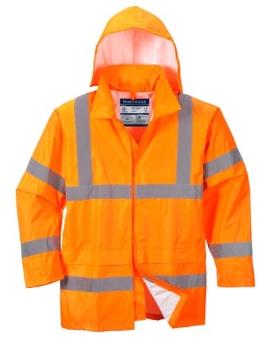 Portwest Hi Vis Rain Jacket 6XL Orange | POW36373 | Portwest