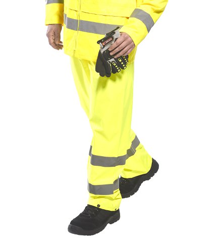 Portwest Hi Vis Rain Trousers XL Yellow