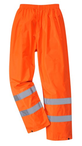 Portwest Hi Vis Rain Trousers L Orange