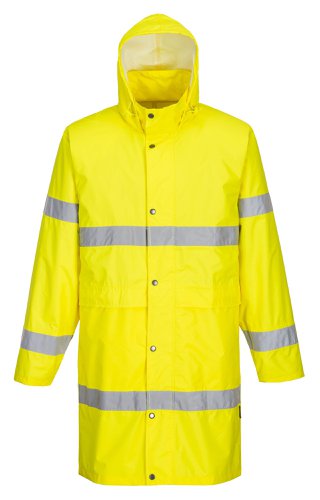 Portwest H442 Hi-Vis Rain Coat 100cm Yellow 4XL