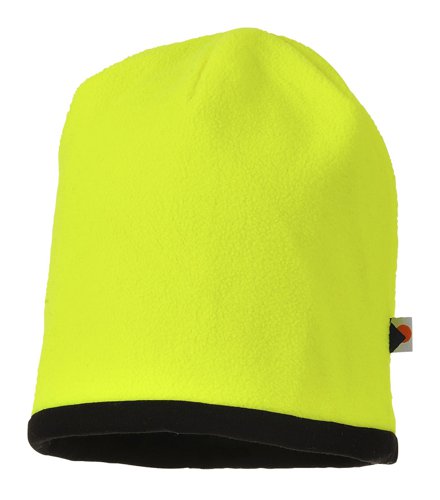 Portwest HA14 Reversible Hi-Vis Beanie Hat Yellow/Black